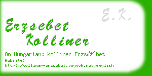 erzsebet kolliner business card